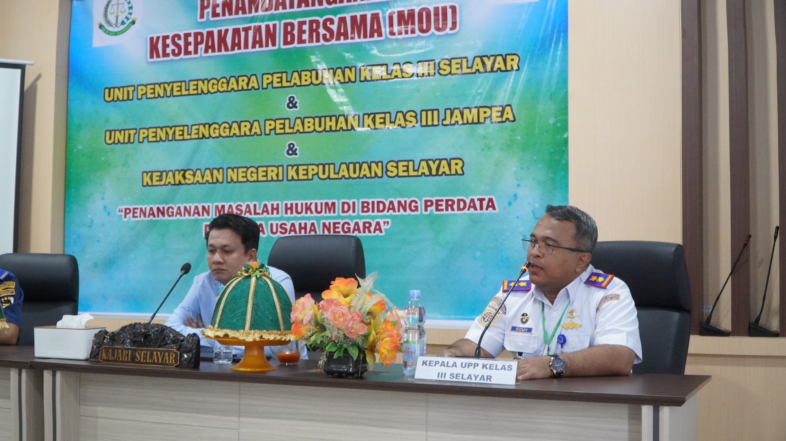 Penandatanganan Kesepakatan Bersama (MOU) Antara UPP Selayar, UPP Jampea dan Kejaksaan Negeri Kepulauan Selayar
